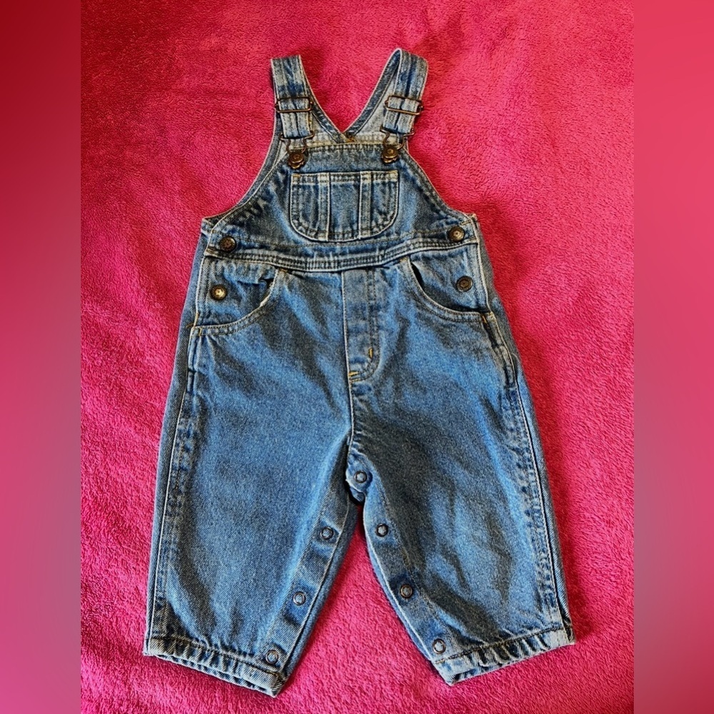 Vintage Sprocket Classic Kids Blue Denim Overalls with Front Bib.